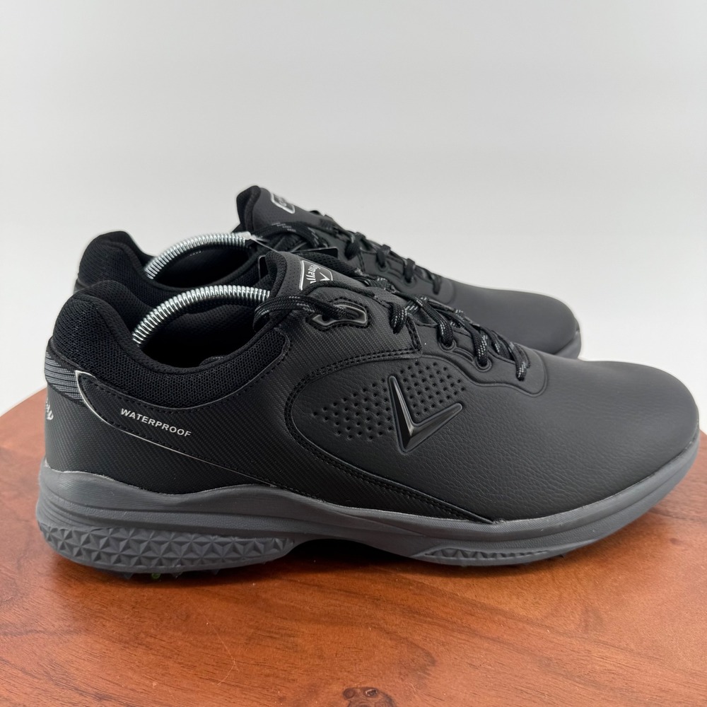 Callaway Solana TRX V3 Mens 13 Black Grey Waterproof Spiked Golf Shoes CG320BGR